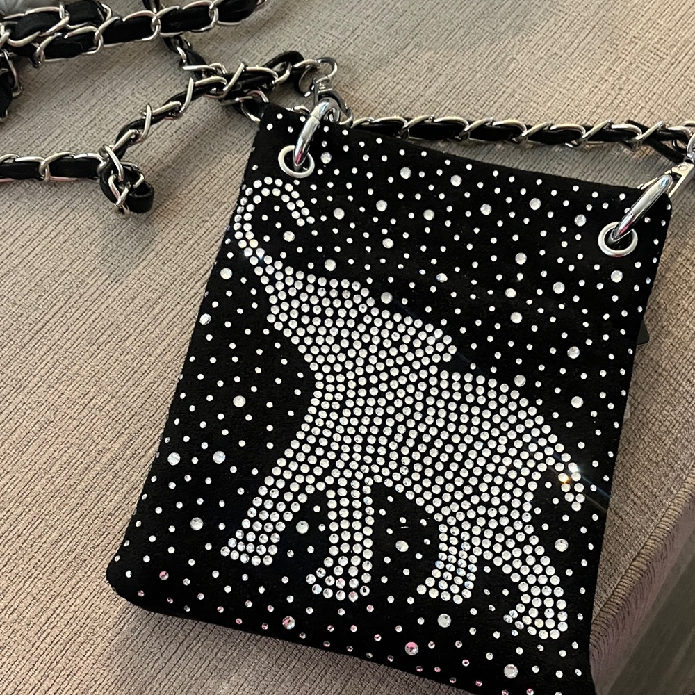 Black Rhinestone Elephant Crossbody Bag NWT
